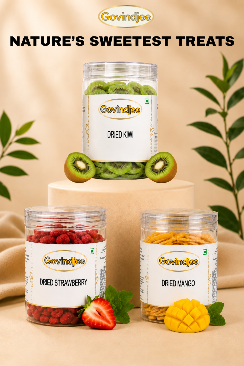 GovindJee dried mango, kiwi and strawberry fruit selection
