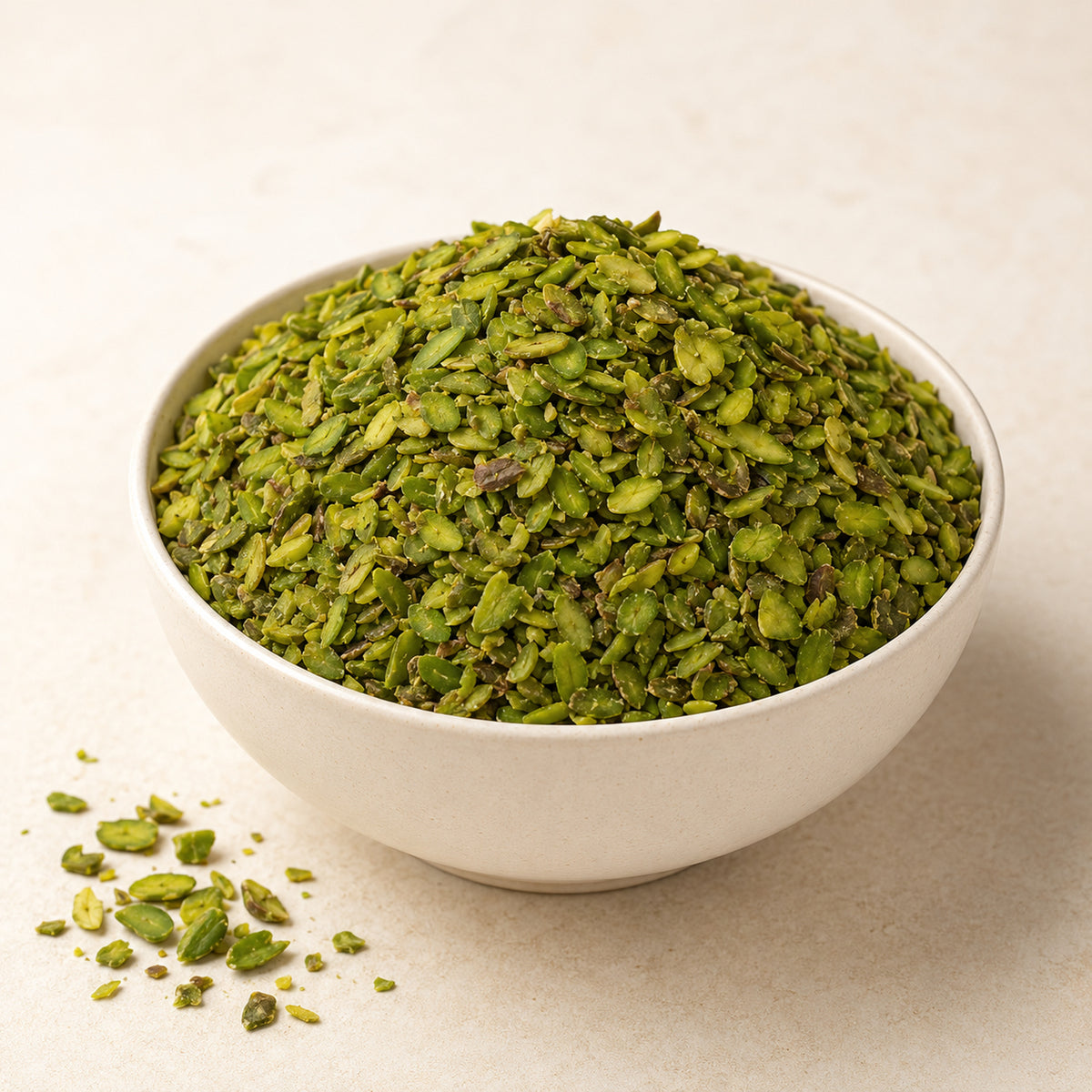 GovindJee Pista Cutting in a bowl on off-white background