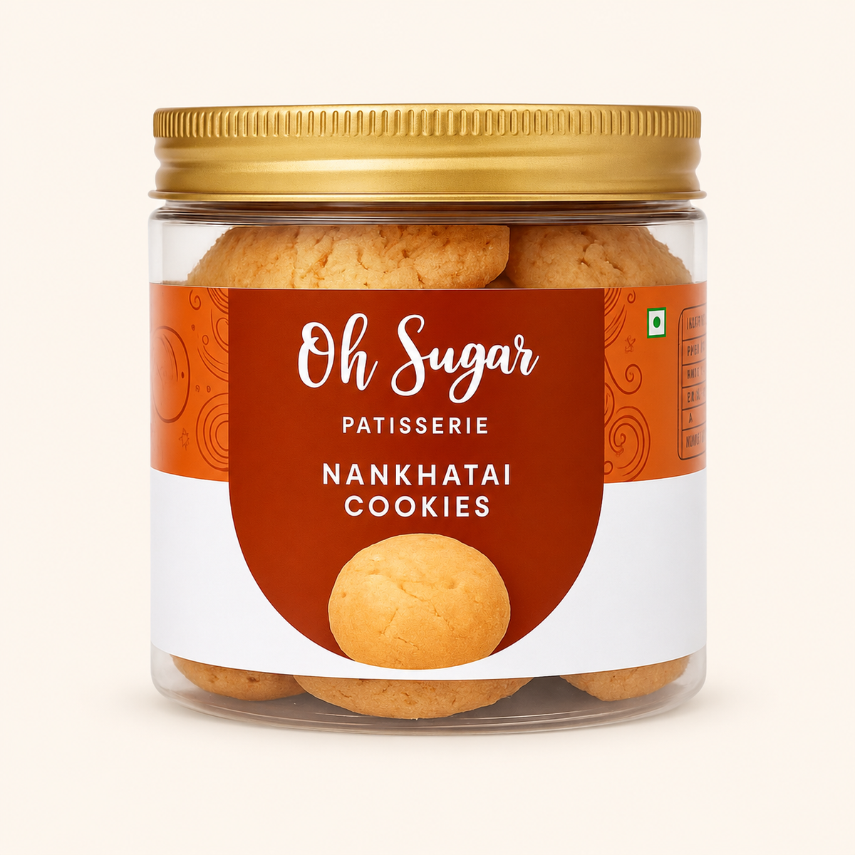 Nankhatai Cookies original packaging on an off-white background